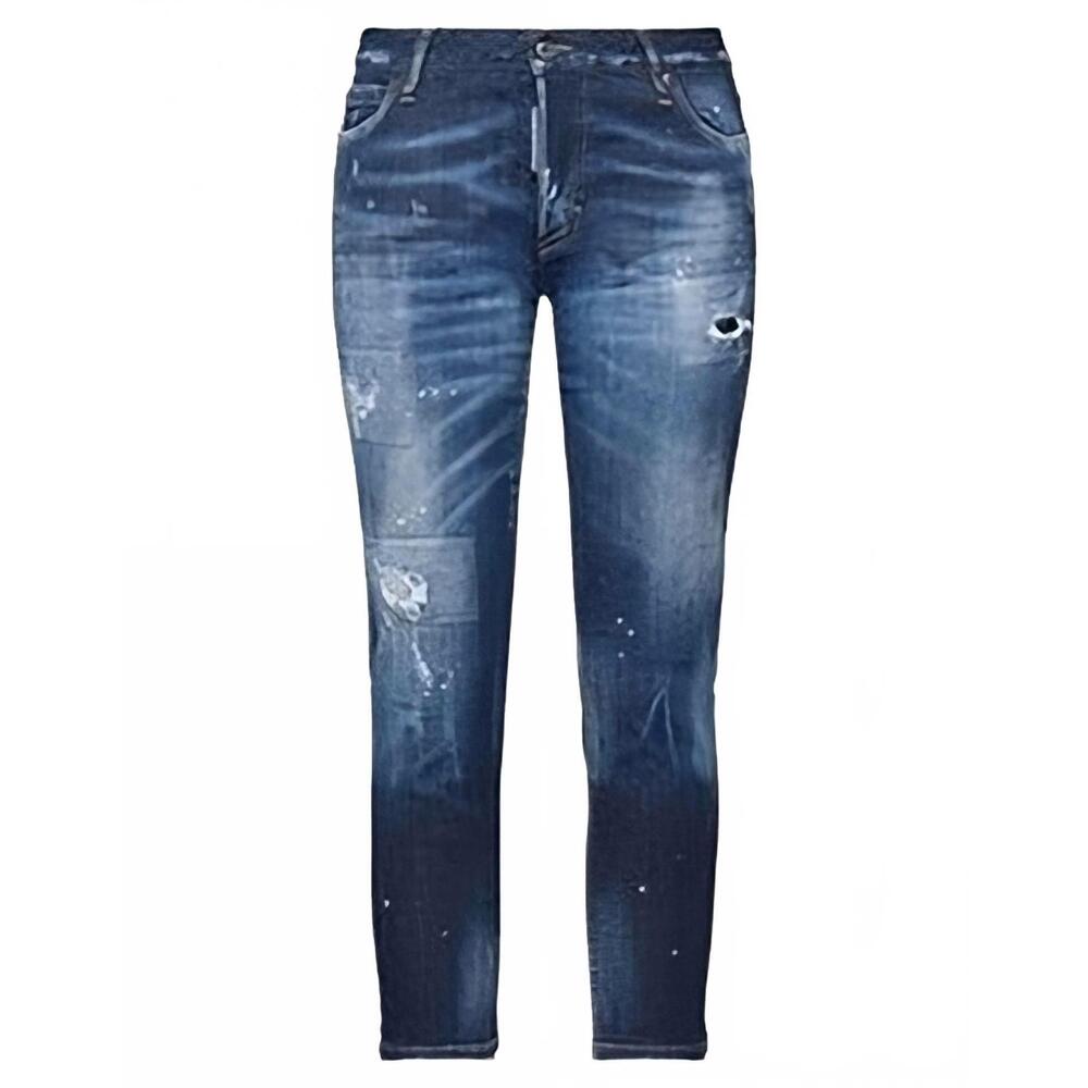 NEW DSQUARED2 women's stained effect jeans in blue
